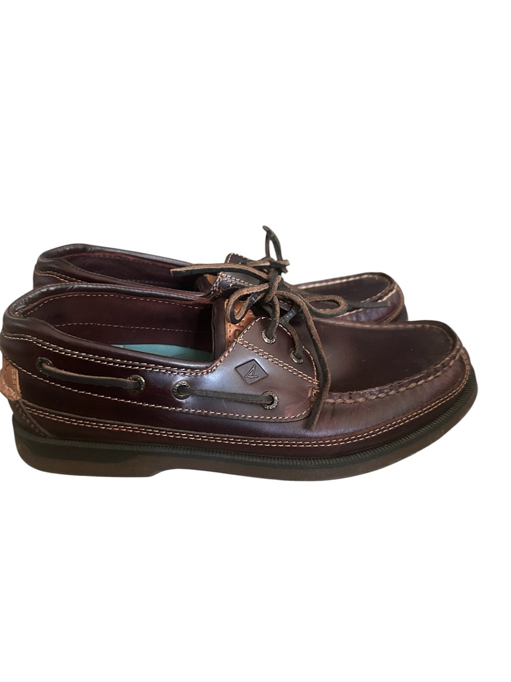 Sperry Mako 2 Eye Canoe Leather Boat Shoes Sz 8.5